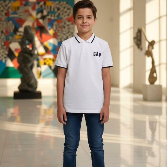 صورة تيشيرت ck ابيض منقط ولادي